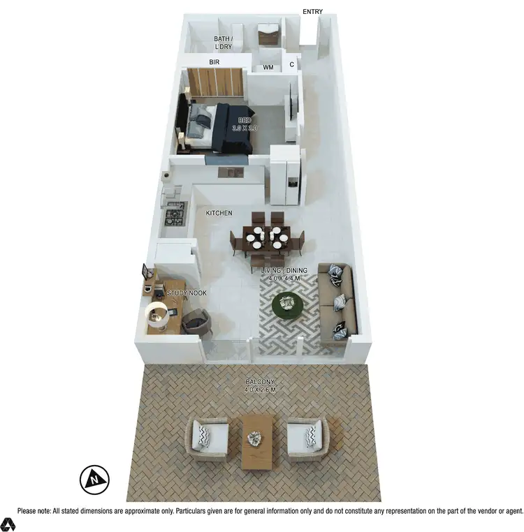 Floorplan of Homely apartment listing, Unit 110/101 Bay St, Port Melbourne VIC 3207
