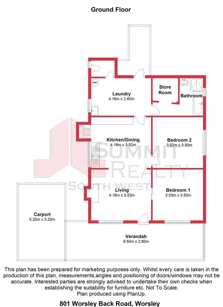 Floorplan of Homely rural property listing, 801 Worsley Back Road, Worsley WA 6225