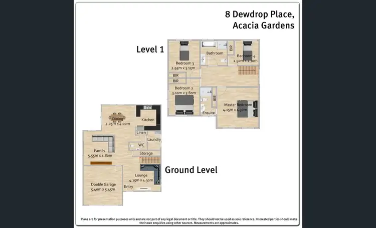 Floorplan of Homely house listing, 8 Dewdrop Pl, Acacia Gardens NSW 2763