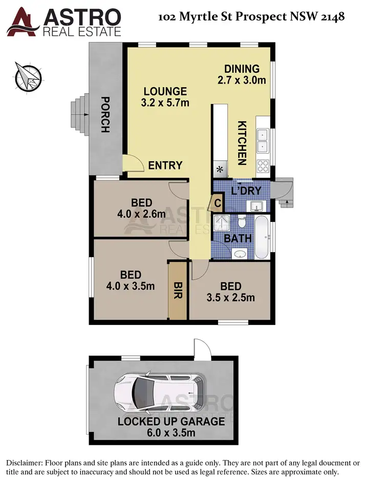 Floorplan of Homely house listing, 102 Myrtle St, Prospect NSW 2148