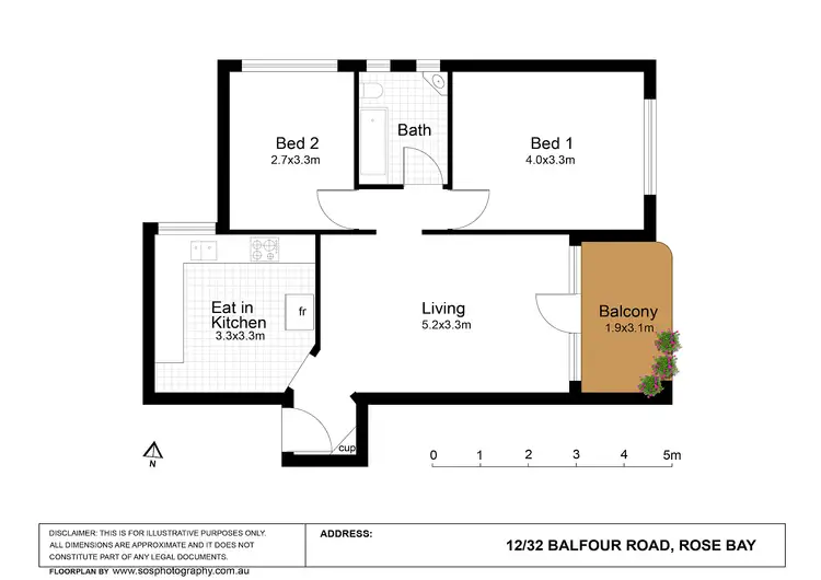 Floorplan of Homely apartment listing, Unit 12/32 Balfour Rd, Rose Bay NSW 2029