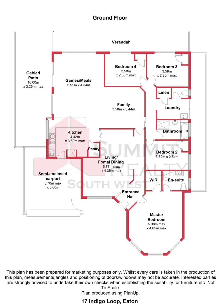 Floorplan of Homely house listing, 17 Indigo Loop, Eaton WA 6232