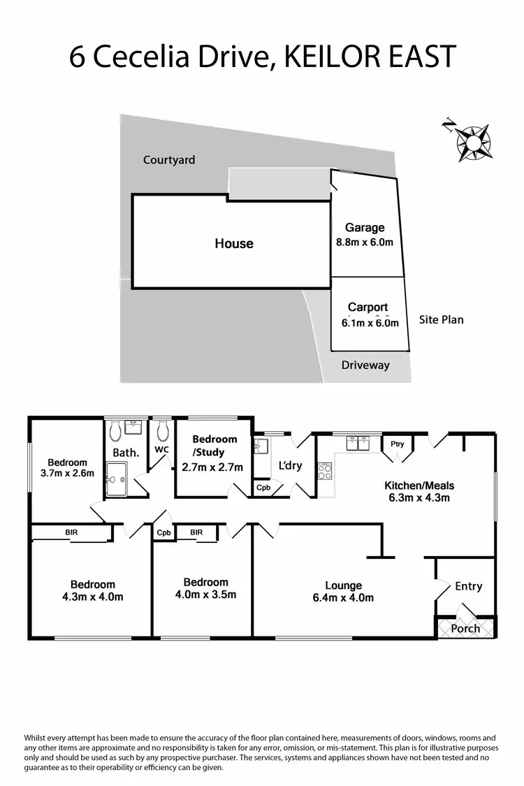Floorplan of Homely house listing, 6 Cecelia Drive, Keilor East VIC 3033