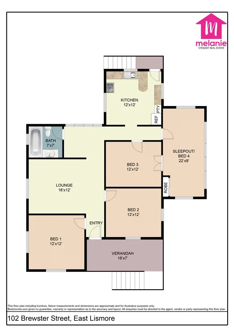 Floorplan of Homely house listing, 102 Brewster St, East Lismore NSW 2480