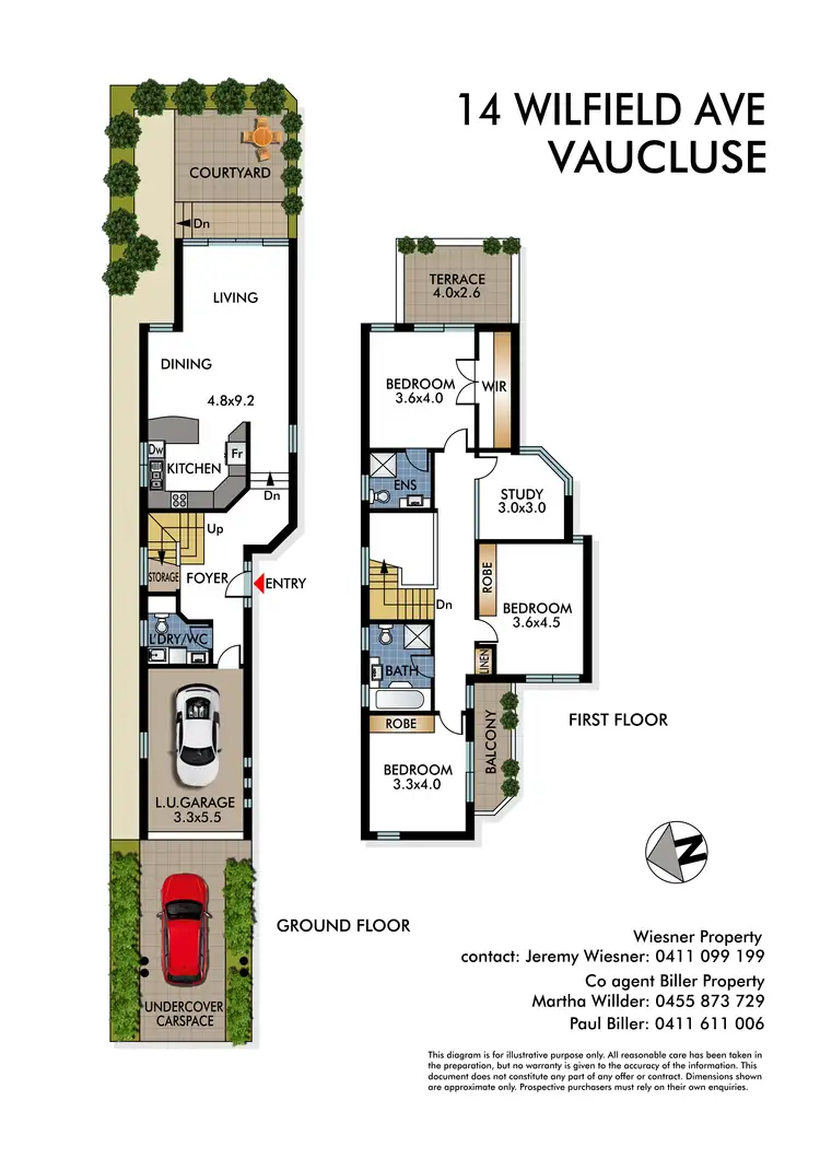 Floorplan of Homely house listing, 14 Wilfield Ave, Vaucluse NSW 2030