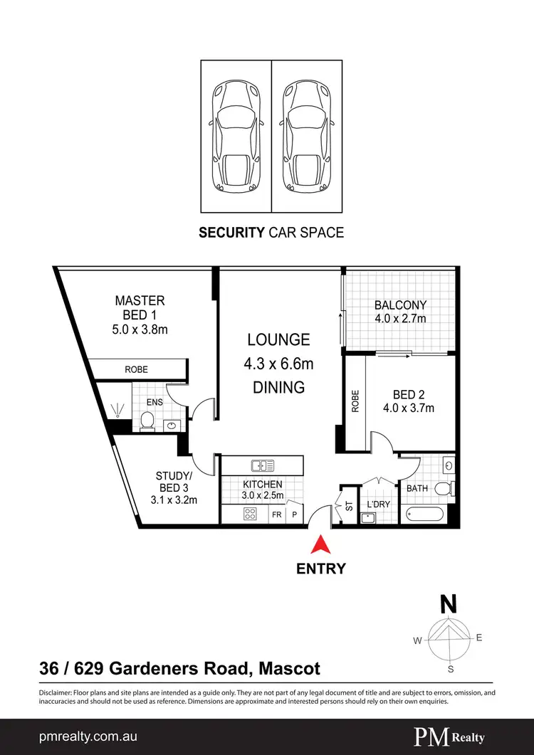 Floorplan of Homely apartment listing, 36/629 Gardeners Rd, Mascot NSW 2020