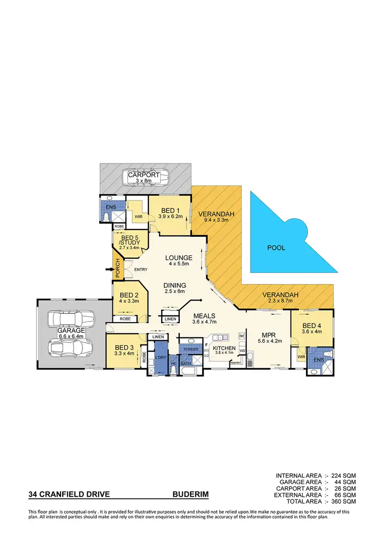 Floorplan of Homely house listing, 34 Cranfield Drive, Buderim QLD 4556