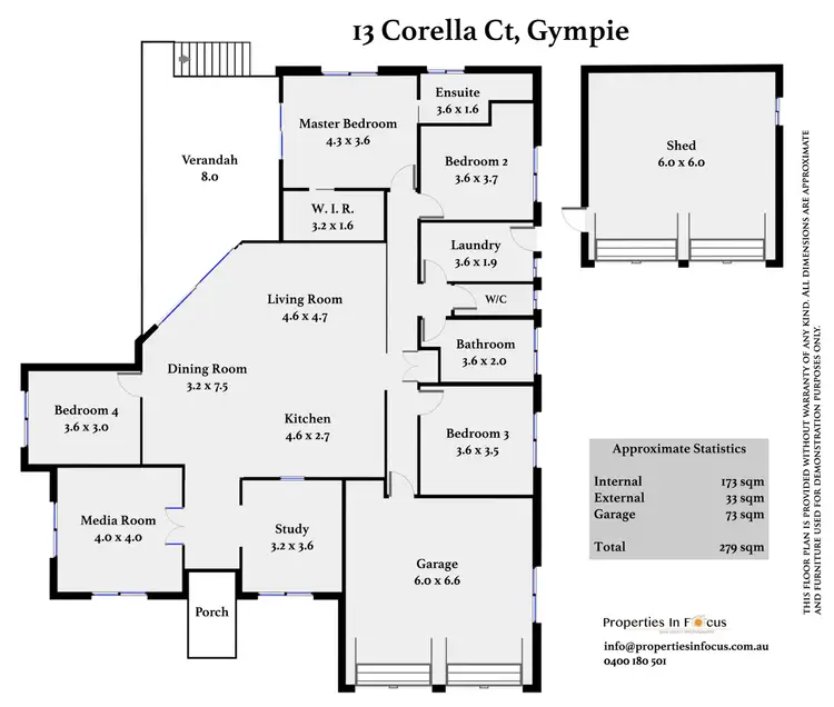 Floorplan of Homely house listing, 13 Corella Ct, Gympie QLD 4570
