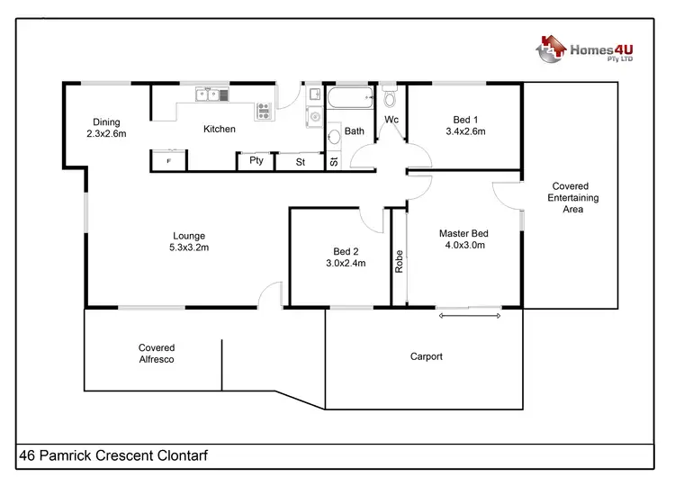 Floorplan of Homely house listing, 46 Pamrick Crescent, Clontarf QLD 4019