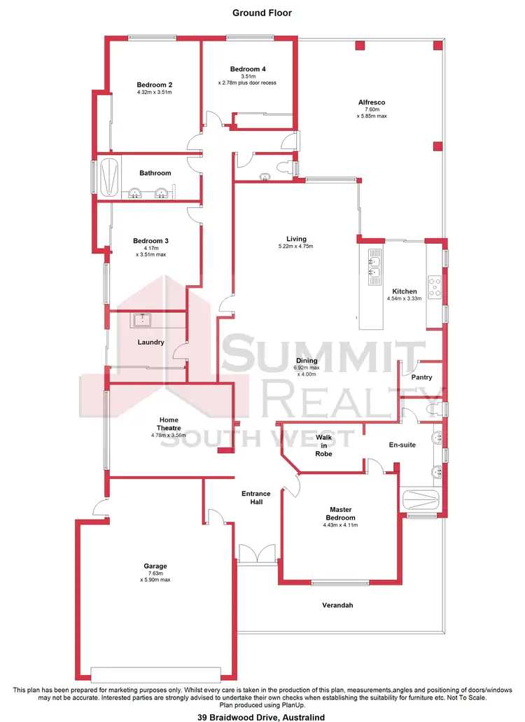 Floorplan of Homely house listing, 39 Braidwood Dr, Australind WA 6233