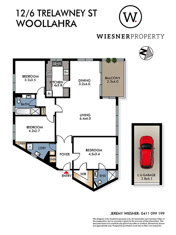 Floorplan of Homely unit listing, Unit 12/6 Trelawney St, Woollahra NSW 2025