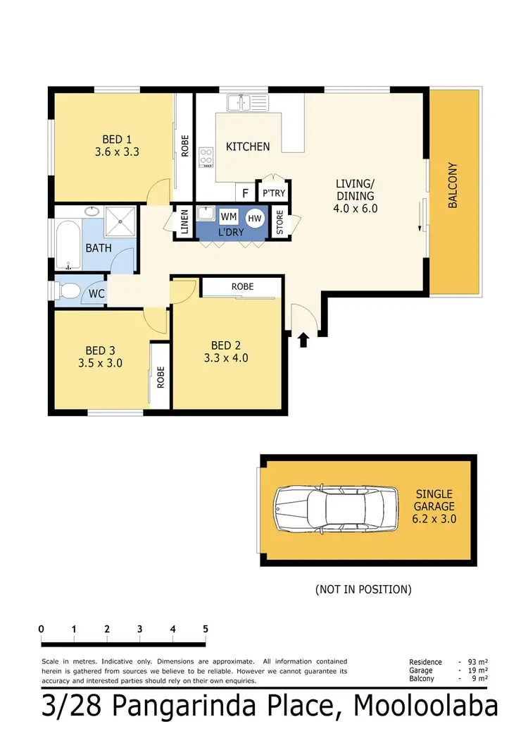 Floorplan of Homely unit listing, Unit 3/28 Pangarinda Place, Mooloolaba QLD 4557