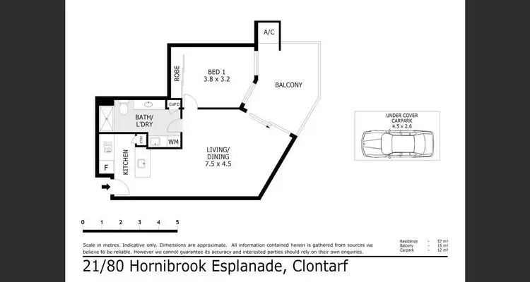 Floorplan of Homely unit listing, Unit 21/80 Hornibrook Esplanade, Clontarf QLD 4019