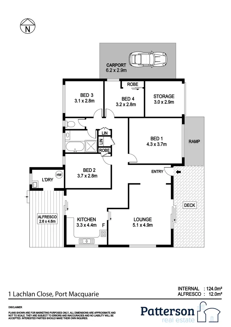 Floorplan of Homely house listing, 1 Lachlan Close, Port Macquarie NSW 2444