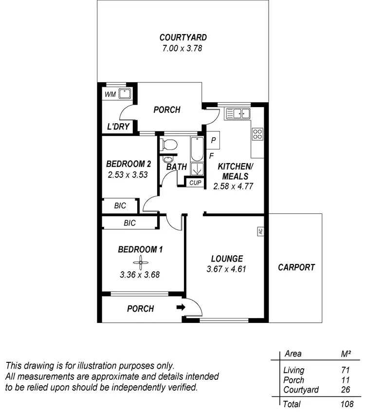 Floorplan of Homely unit listing, Unit 6/62 Tusmore Ave, Tusmore SA 5065
