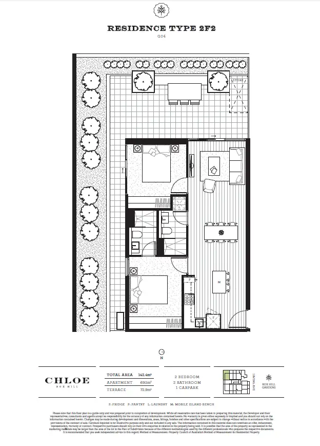 Floorplan of Homely apartment listing, G04/15-17 Irving Avenue, Box Hill VIC 3128
