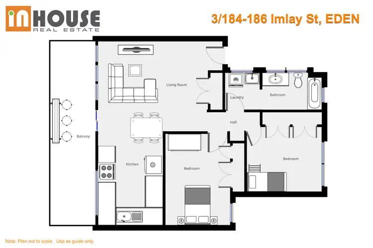 Floorplan of Homely unit listing, Unit 3/184 Imlay St, Eden NSW 2551