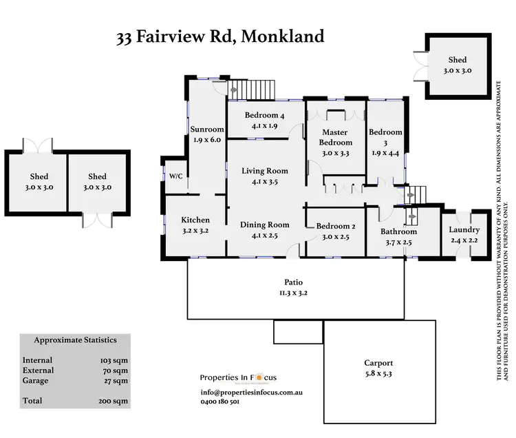 Floorplan of Homely house listing, 33 Fairview Rd, Monkland QLD 4570