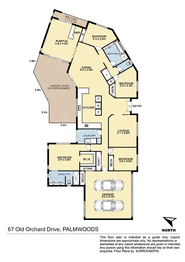 Floorplan of Homely house listing, 67 Old Orchard Dr, Palmwoods QLD 4555