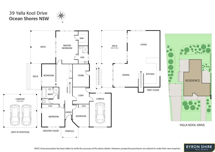 Floorplan of Homely house listing, 39 Yalla Kool Dr, Ocean Shores NSW 2483