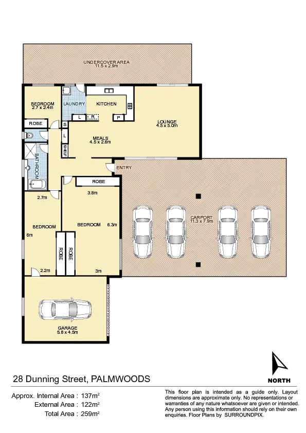 Floorplan of Homely house listing, 28 Dunning St, Palmwoods QLD 4555