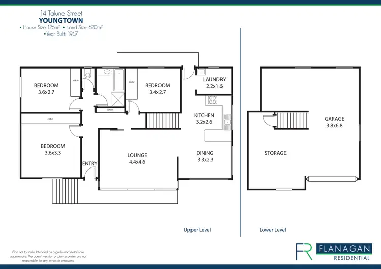 Floorplan of Homely house listing, 14 Talune St, Youngtown TAS 7249