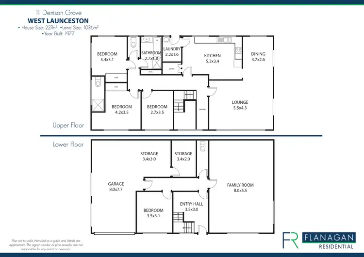Floorplan of Homely house listing, 11 Denison Grove, West Launceston TAS 7250
