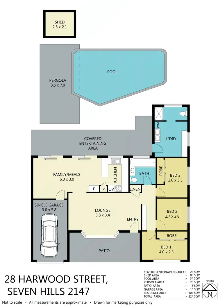 Floorplan of Homely house listing, 28 Harwood St, Seven Hills NSW 2147