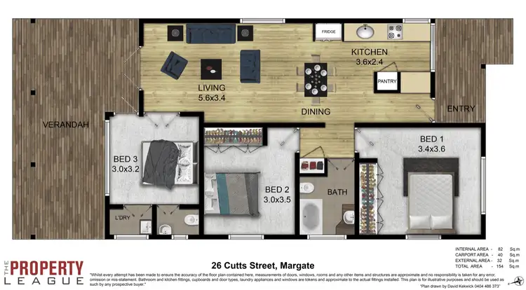 Floorplan of Homely house listing, 26 Cutts St, Margate QLD 4019