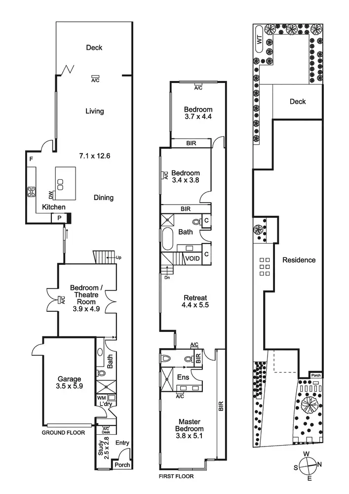 Floorplan of Homely townhouse listing, 13A Roseberry Ave, Brighton East VIC 3187