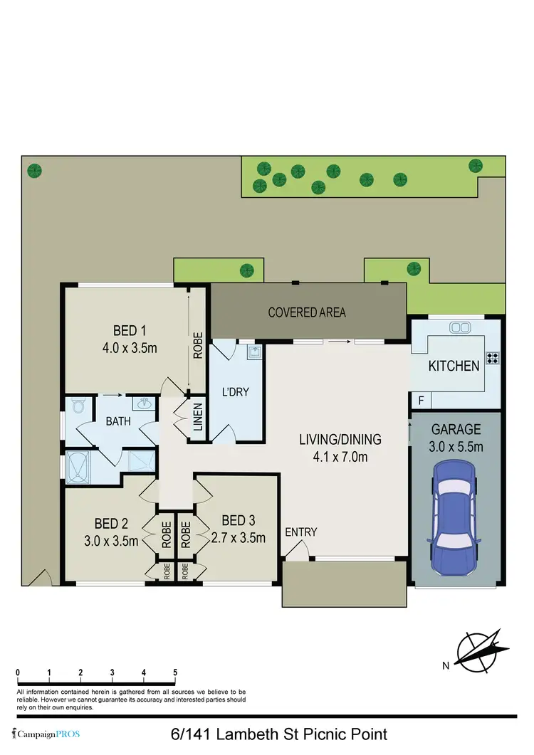 Floorplan of Homely villa listing, Unit 6/141 Lambeth St, Picnic Point NSW 2213