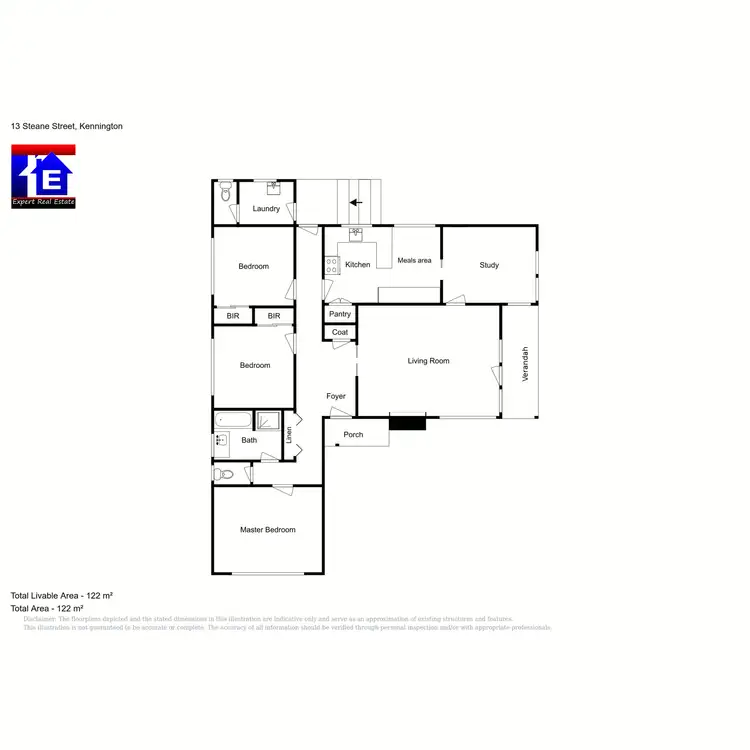 Floorplan of Homely house listing, 13 Steane St, Kennington VIC 3550