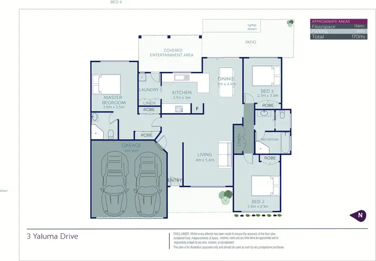 Floorplan of Homely villa listing, 3 Yaluma Dr, Port Macquarie NSW 2444