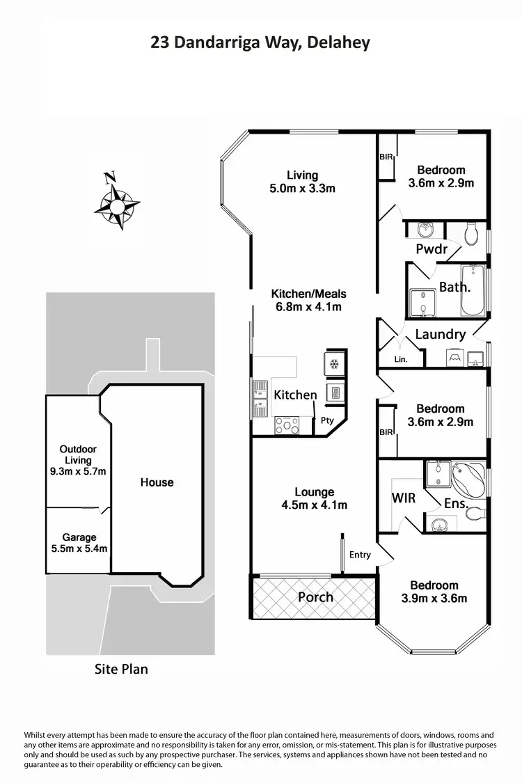 Floorplan of Homely house listing, 23 Dandarriga Way, Delahey VIC 3037