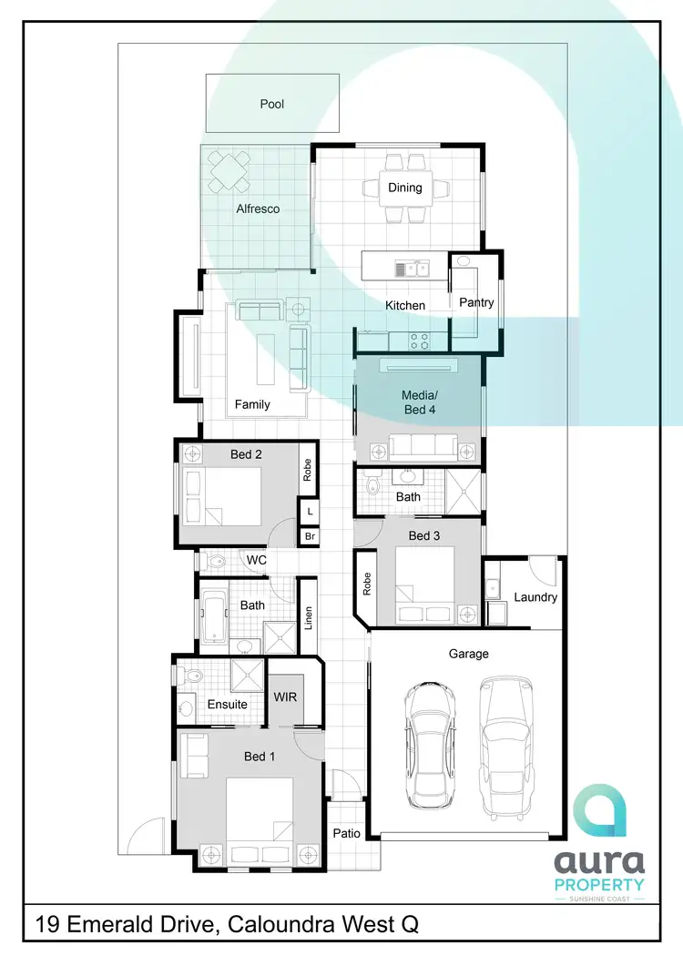 Floorplan of Homely house listing, 19 Emerald Dr, Caloundra West QLD 4551