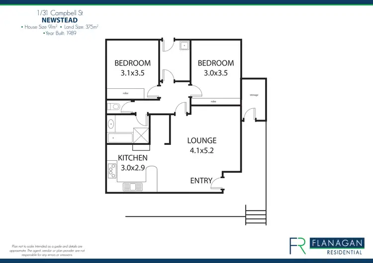 Floorplan of Homely unit listing, Unit 1/31 Campbell St, Newstead TAS 7250