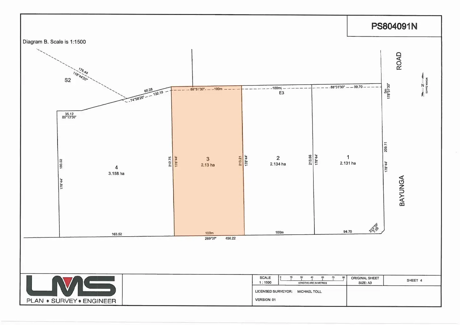 Floorplan of Homely land listing, 3/85 Ferguson Road, Tatura VIC 3616