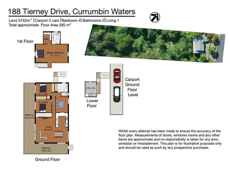 Floorplan of Homely house listing, 188 Tierney Dr, Currumbin Waters QLD 4223