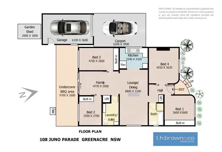 Floorplan of Homely house listing, 108 Juno Pde, Greenacre NSW 2190