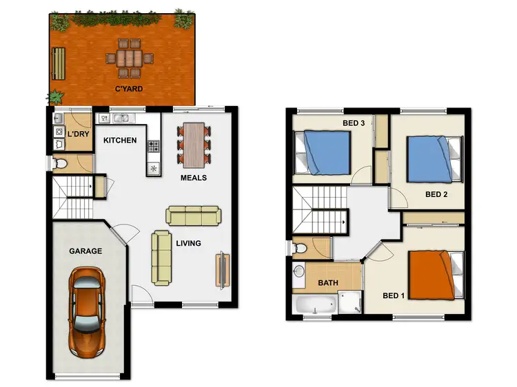 Floorplan of Homely townhouse listing, Unit 156/3 Bass St, Woodridge QLD 4114