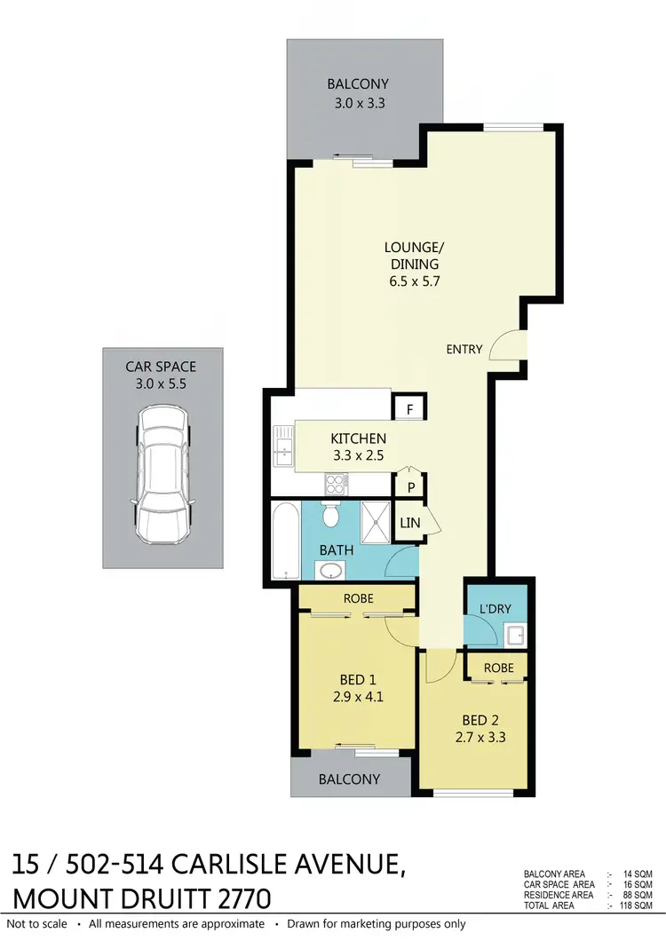 Floorplan of Homely unit listing, Unit 15/502-514 Carlisle Ave, Mount Druitt NSW 2770