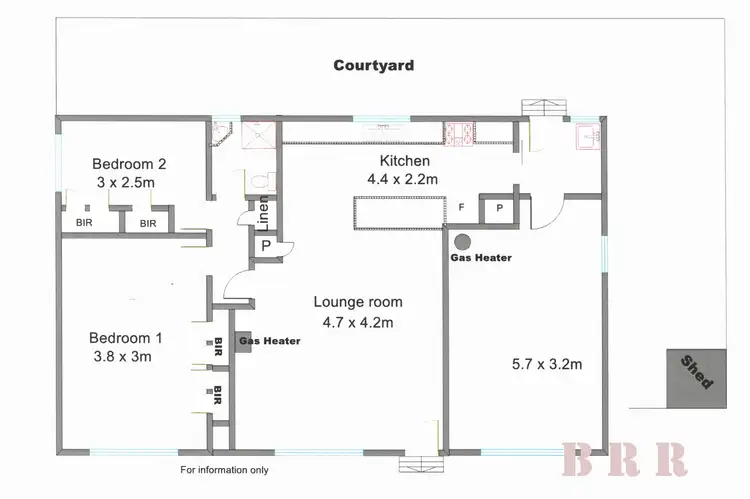 Floorplan of Homely unit listing, 1/21 Smythe St, Benalla VIC 3672