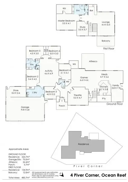 Floorplan of Homely house listing, 4 Piver Corner, Ocean Reef WA 6027