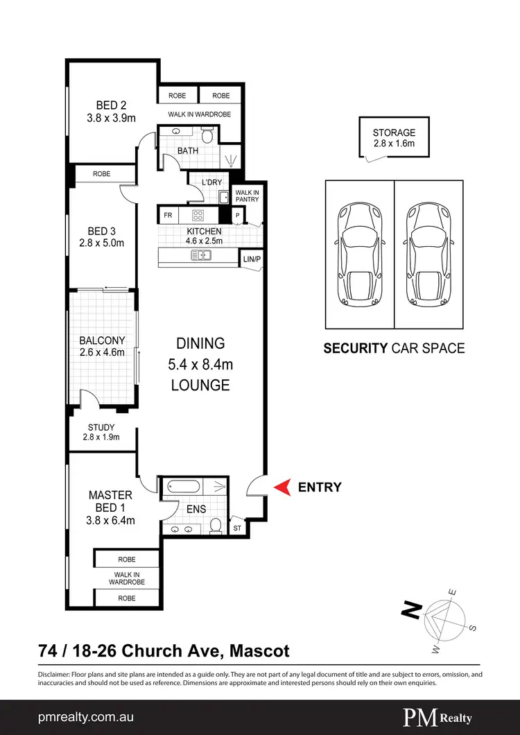 Floorplan of Homely apartment listing, 74/18-26 Church Ave, Mascot NSW 2020