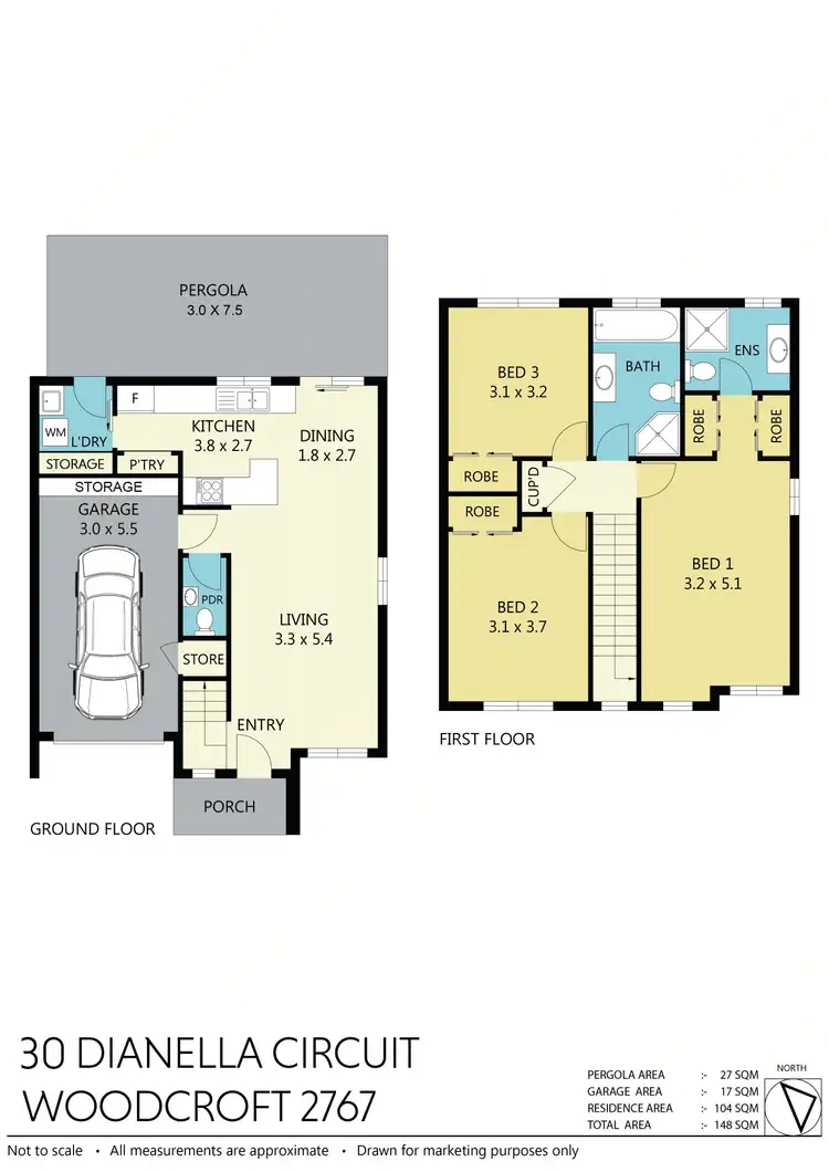 Floorplan of Homely house listing, 30 Dianella Cct, Woodcroft NSW 2767