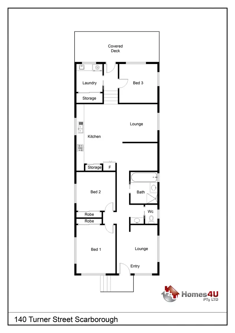 Floorplan of Homely house listing, 140 Turner Street, Scarborough QLD 4020