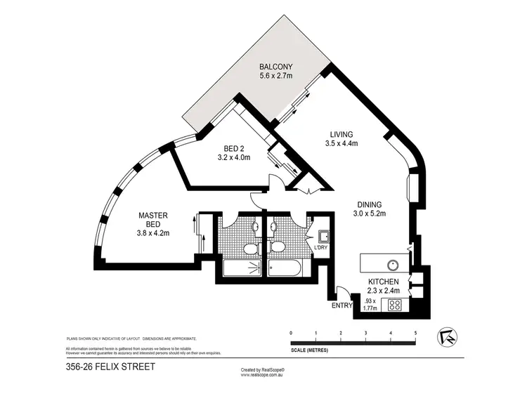 Floorplan of Homely apartment listing, 356/26 Felix Street, Brisbane City QLD 4000