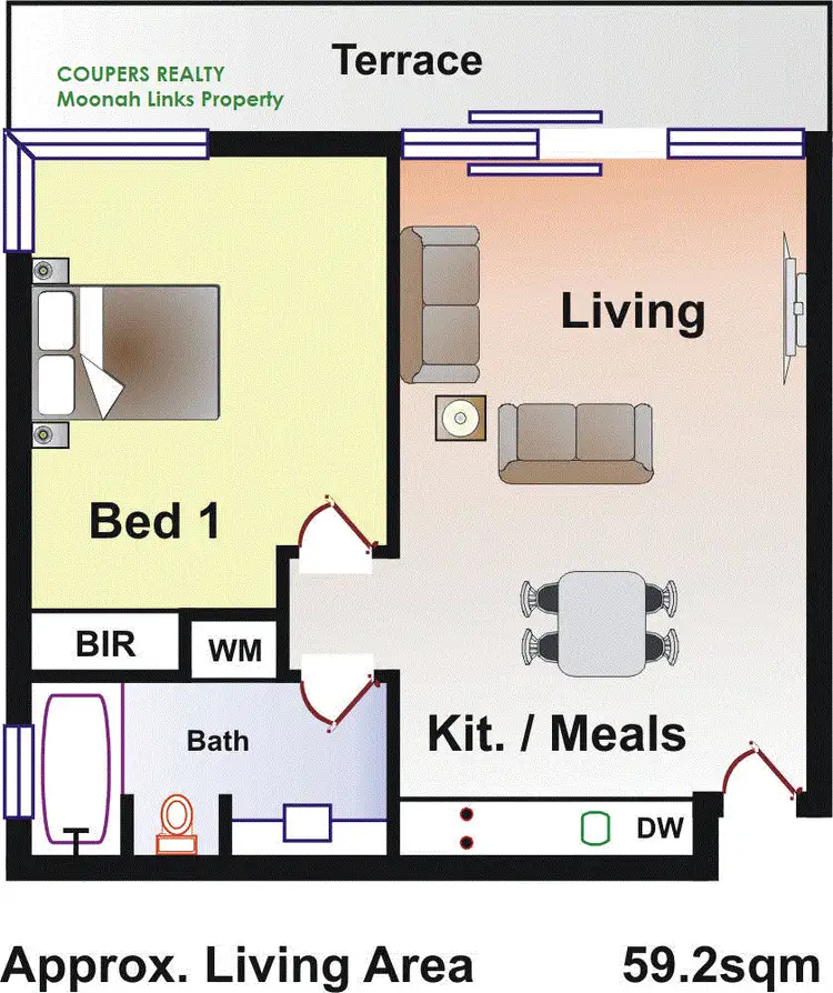 Floorplan of Homely unit listing, 37/50 Peter Thomson Drive, Fingal VIC 3939