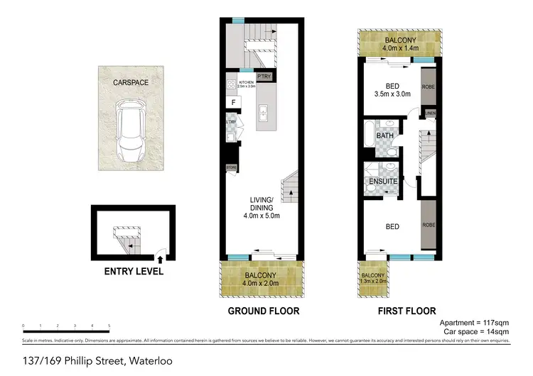Floorplan of Homely apartment listing, 137/169 Phillip St, Waterloo NSW 2017
