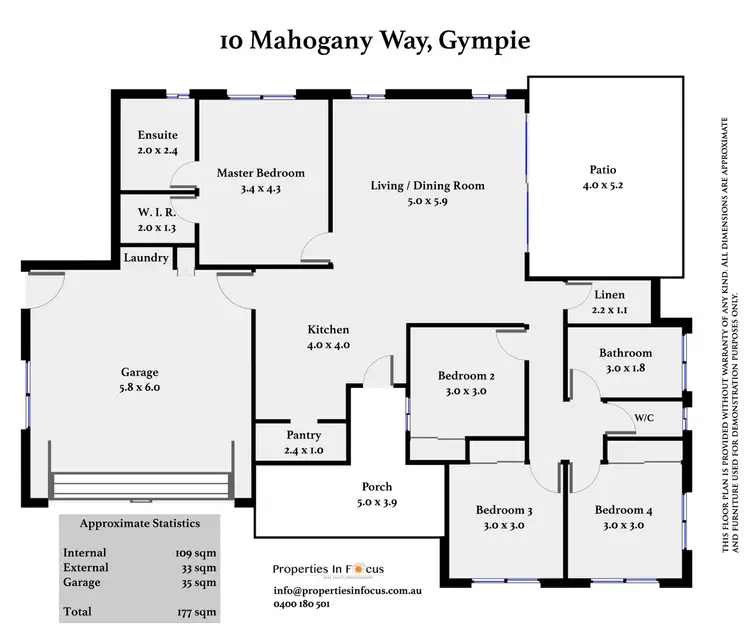 Floorplan of Homely house listing, 10 Mahogany Way, Gympie QLD 4570
